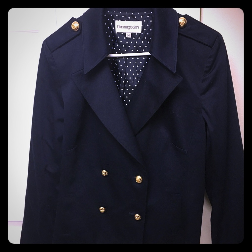 Bloomingdales Navy Double breasted Blazer